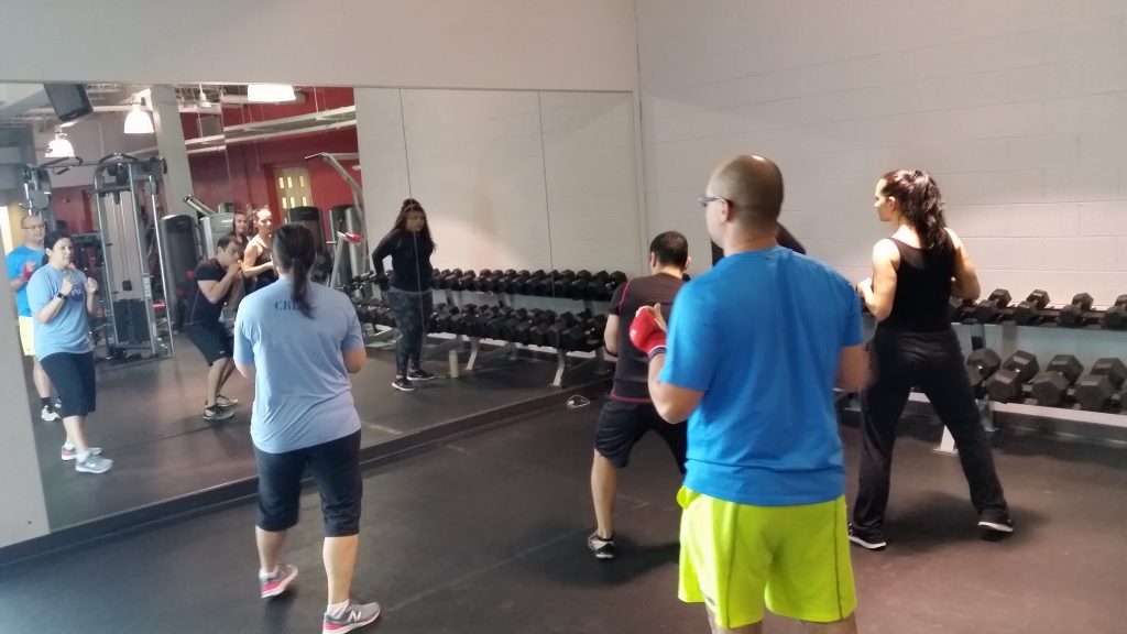 group boxing class