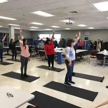 group yoga class